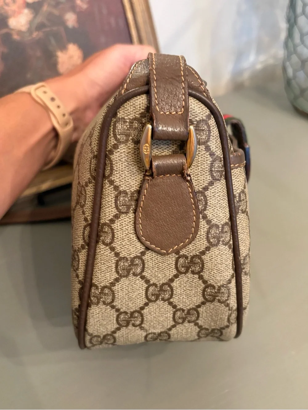 Vintage Gucci GG Sherry line Web Stripe Crossbody